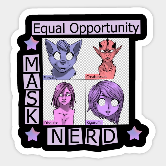 Equal Opportunity Masknerd Sticker by FloraSkeleChan